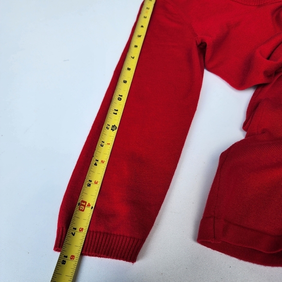 Calvin Klein Dress Womens Small Red Knit Sheath Knee Length Classic Cocktail S - Picture 13 of 14